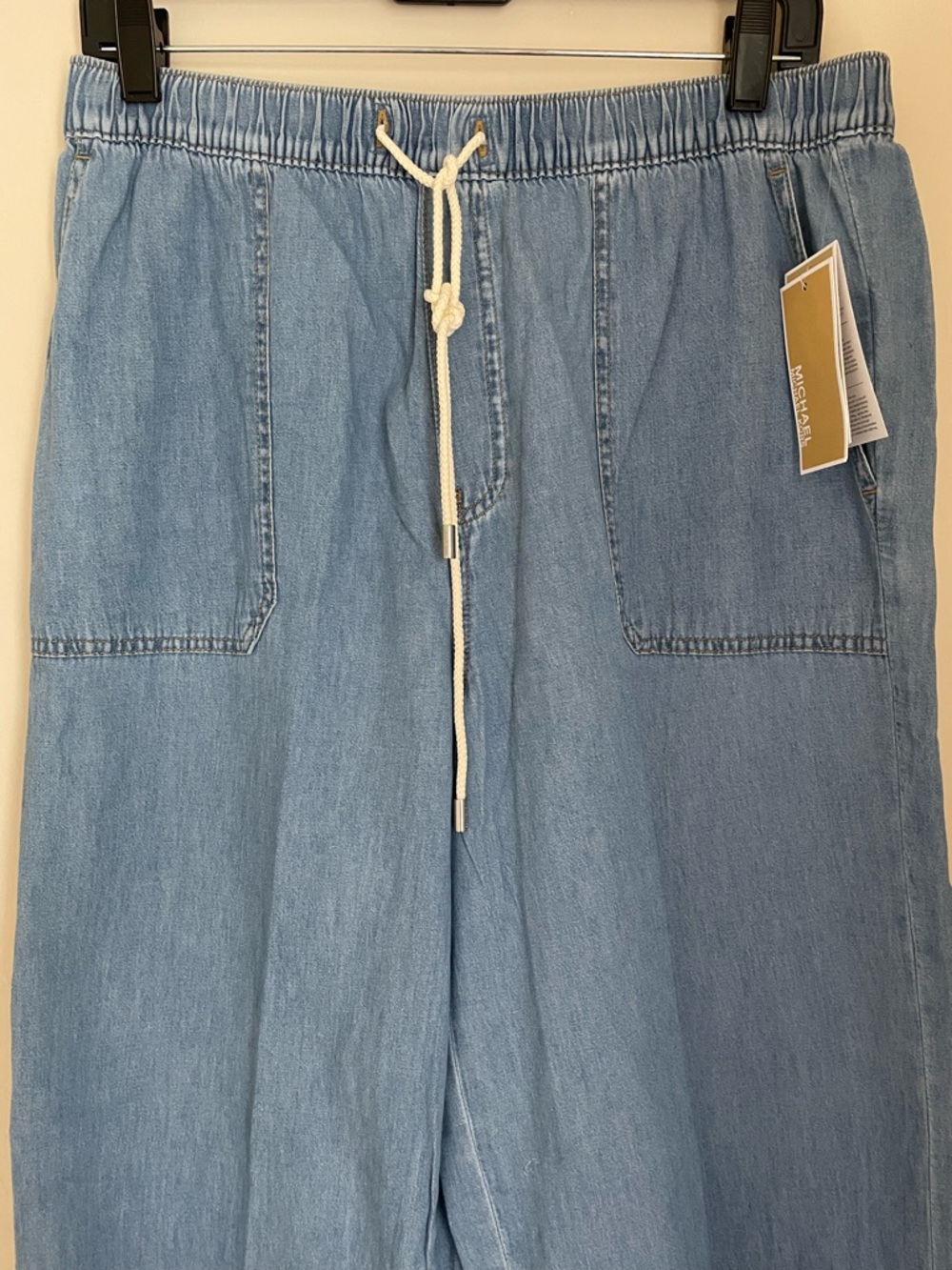 100% Cotton Denim Wide-Leg Pants - Picture 2 of 7